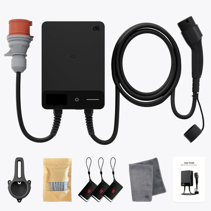 Wallbox 22kW cu RCD Tip B, Ecran LCD și Control prin Aplicație Tuya Type 2