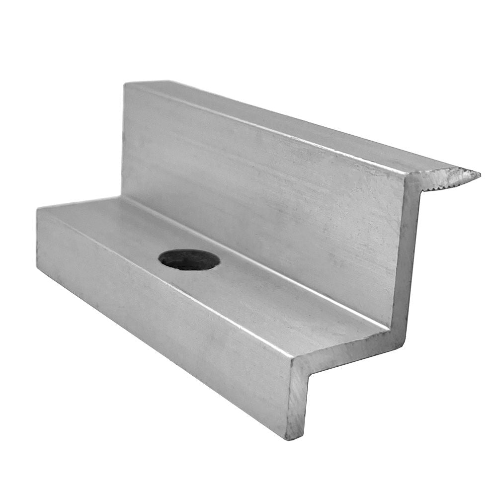 Clemă de capăt pentru acoperiș plat din aluminiu a30 Gri 70mm