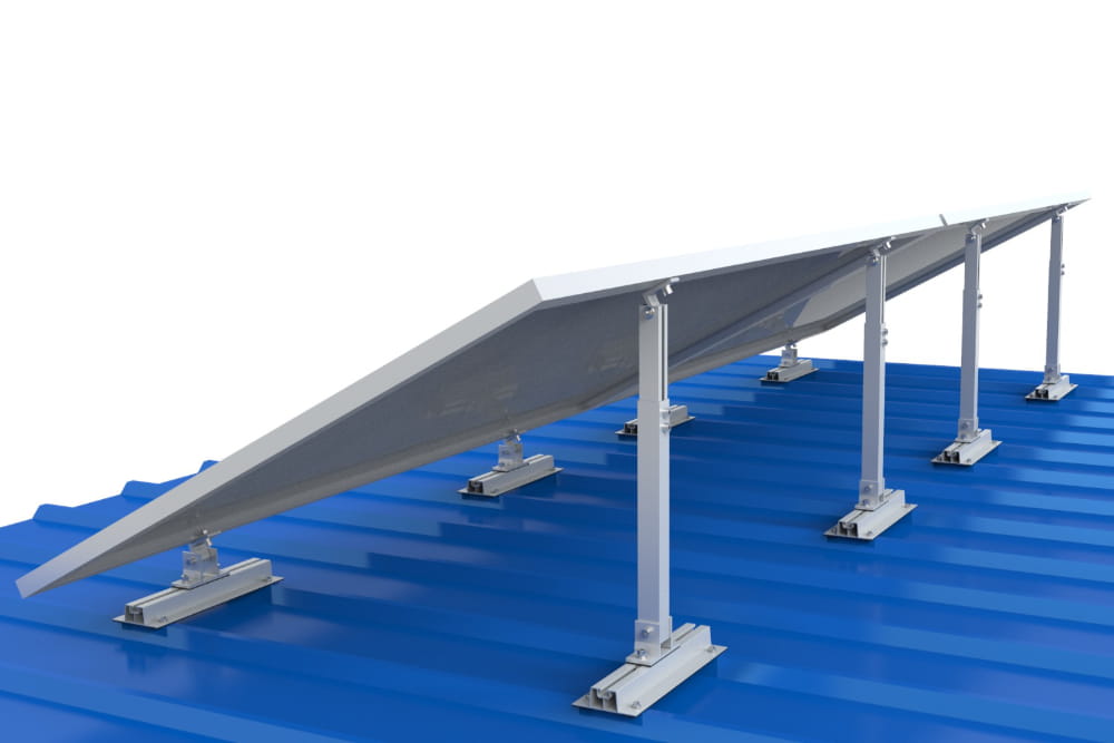 Construcție reglabilă (acoperiș plat sau alte solutii ) 15-30° din aluminiu