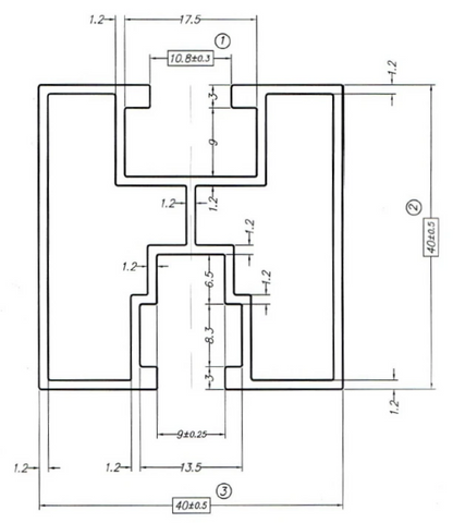 Profil montaj aluminiu H, 3600 mm – 23ei/metru - Suport panouri solare fotovoltaice