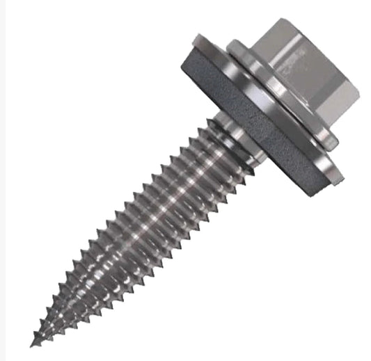 Șuruburi autofiletant cu garnituraă pentru tablă BI-METALL 6x25 A2 - 100 buc