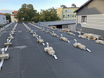 Sistem de montaj din aluminiu pentru acoperiș plat 15°/30 °