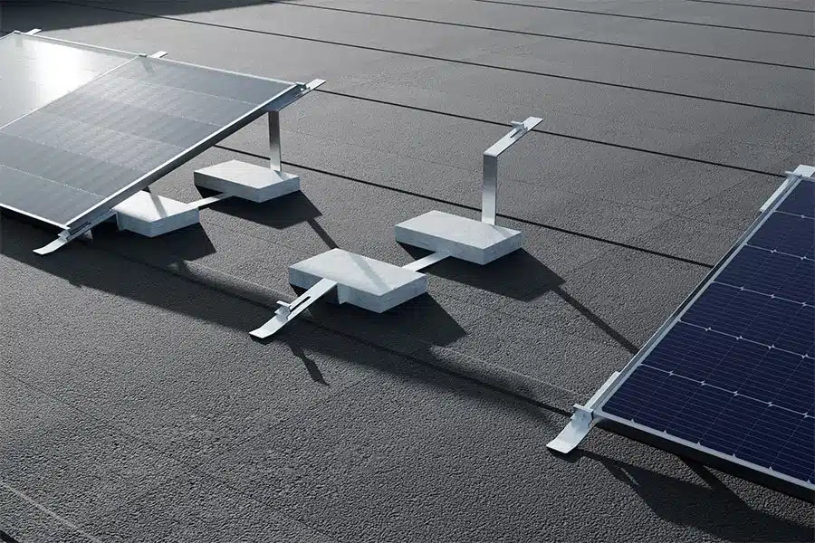 Sistem de montaj din aluminiu pentru acoperiș plat 15°/30 °